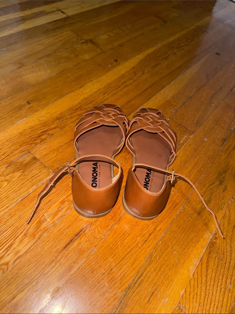 Sonoma Girls Brown Braided Strap Sandals